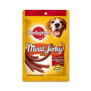 🔥สินค้าขายดี!! เพดดิกรี ขนมสุนัข มีท เจอร์กี้ สติ้ก รสเนื้อ 60 กรัม x 3 ซอง Pedigree Meat Jerky Beef 60 g x 3