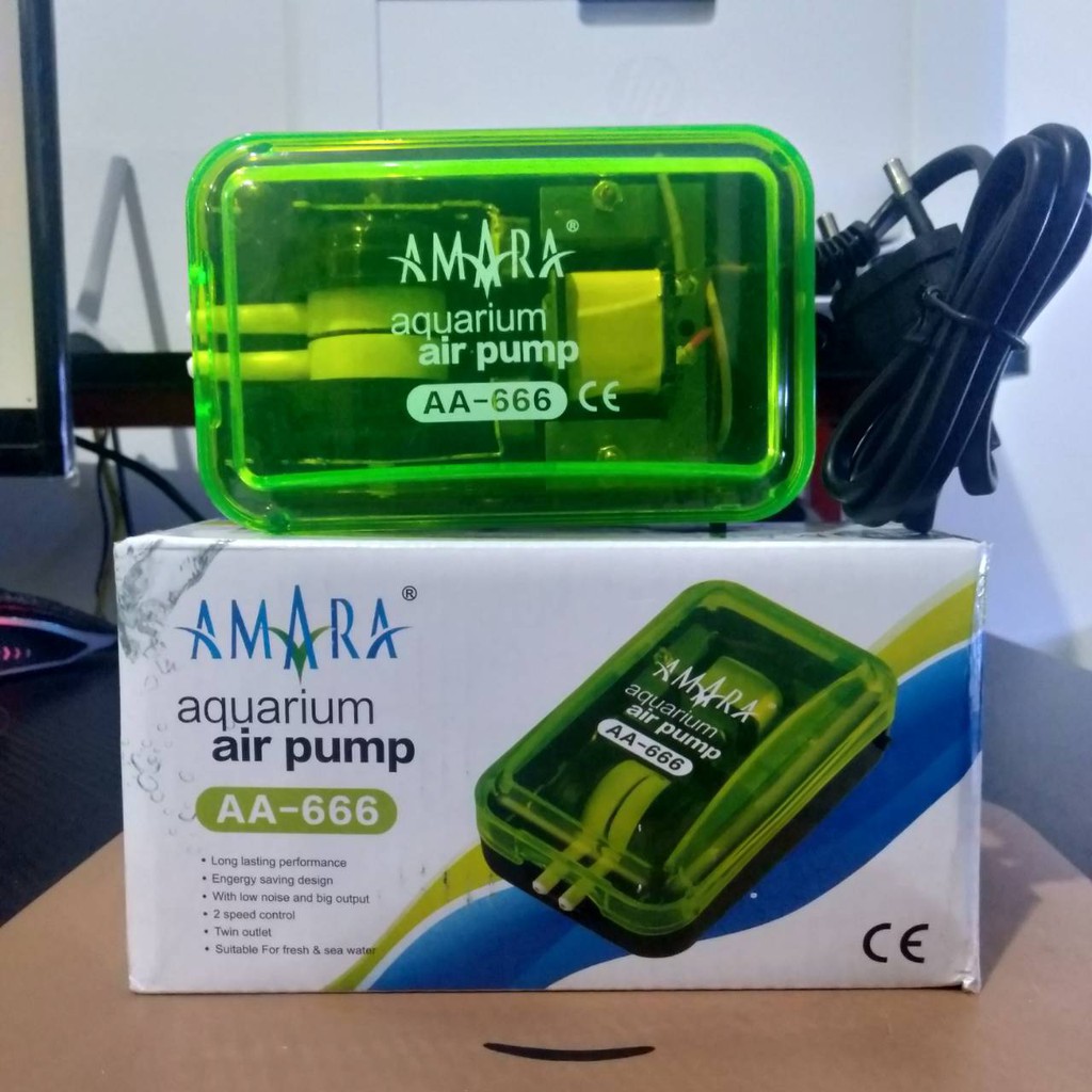 MESIN AMARA AA 666 AIRPUMP / AERATOR / ปั๊มลม 2 หลุม (ภาษาอังกฤษเท่านั้น)