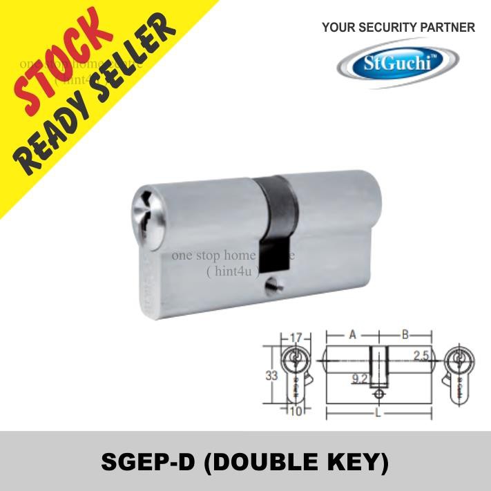 ST GUCHI SGEP-D 50 / 60 / 70 MM (DOUBLE KEY) EURO PROFILE CYLINDER