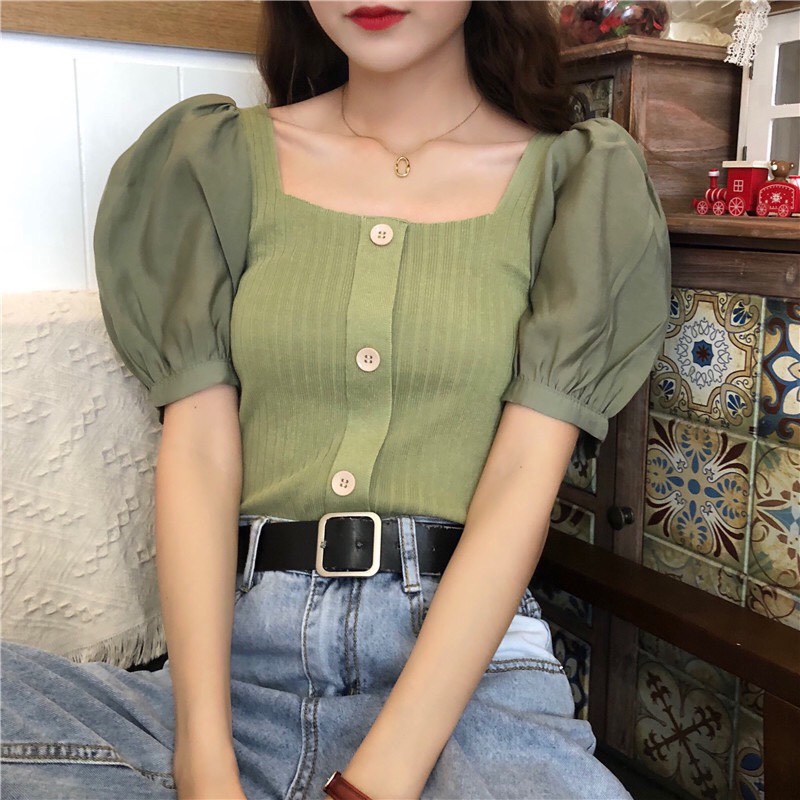 🔥พร้อมส่ง🔥เสื้อผุ้หยิงไหมพรมแขนสั้น สไตล์เกาหลี ทรงน่ารักแบบมาใหม่ รุ่นL843#