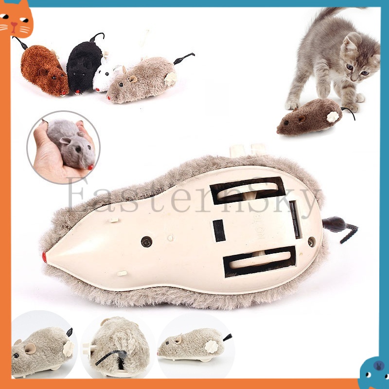 Creative ตลก clockwork ฤดูใบไม้ผลิ power plush เมาส์ของเล่นแมวสุนัขเล่นของเล่น mechanical motion หนูอุปกรณ์สัตว์เลี้ยง
