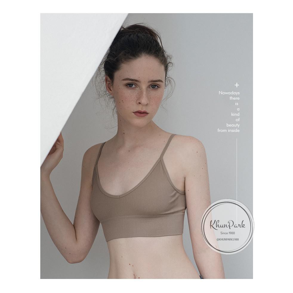 💥💥 (TL-N156) บราสายเดี่ยวแบบสวม ผ้าร่อง แฟชั่นรุ่นใหม่ มีฟองน้ำเสริม ผ้าฝ้ายหนาคุณภาพสูง kp99 - รูปที่ 3