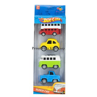 ProudNada Toys ของเล่นเด็กโมเดลรถเหล็ก 4 คัน DIE CAST NO.1303A-5