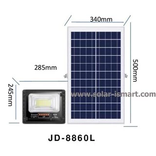 ไฟสปอตไลท์โซล่าเซลล์ รุ่นใหม่ JD88-L SERIES แสงขาว กันน้ำ IP67 มี 6 ขนาด 25W 40W 60W 100W 200W 300W