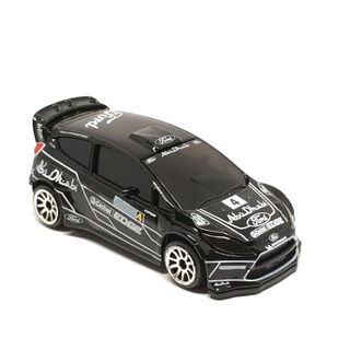 Majorette Ford Fiesta RS WRC - Abu Dhabi no.4 Letter on Spoiler - Black Color /Wheels 5U /scale 1/58 (3") no Package