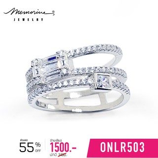 Memorine Jewelry แหวนเงินแท้ 925 ฝังเพชรสวิส (CZ) : ONLR503