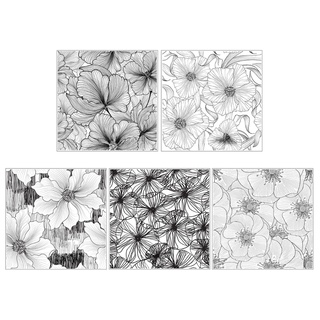 ST❀ Flower Background DIY Silicone Clear Stamp Cling Seal Scrapbook Embossing Album Decor Craft