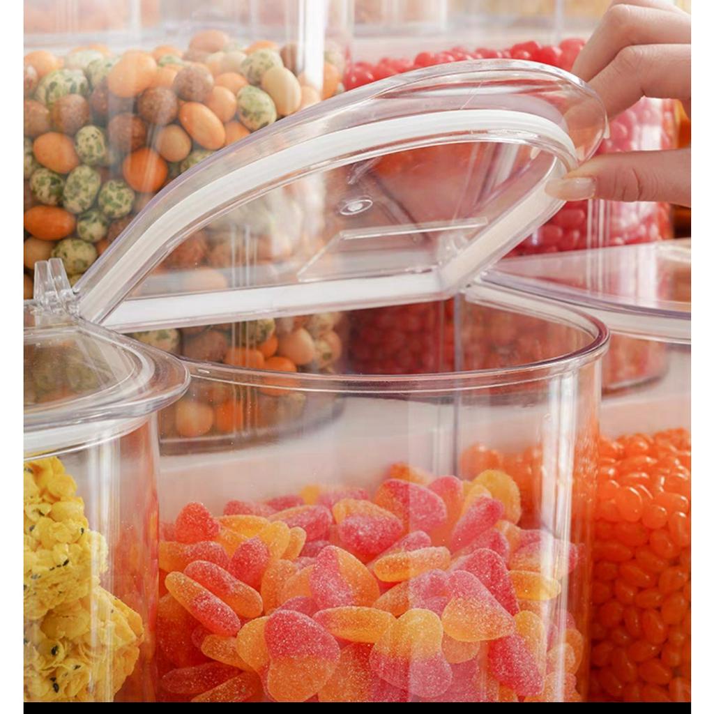 กล่องPETใสโถใสหนา #กล่องใส่ขนมขบเคี้ยว $กล่องใสใส่อาหาร @กล่องอะไหล่ /กล่องใส่ยาจีน *กล่องใสร้านขายขนมลูกอม โถพลาสติกใส - รูปที่ 2