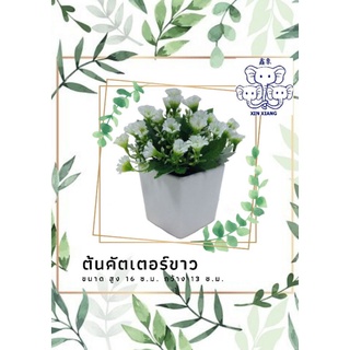 ดอกไม้ปลอม คัตเตอร์ขาว