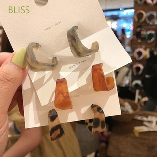 Bliss ต่างหูแฟชั่นลายเสือดาวสําหรับผู้หญิง