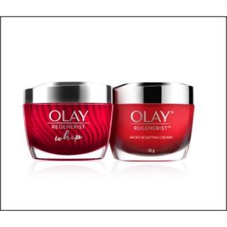 OLAY ไนท์ครีม+วิป โอเลย์ Regenerist Micro-Sculpting  50g + วิป ครีมเนื้อเบา 50g  Night Cream 50g + Whips cream 50g