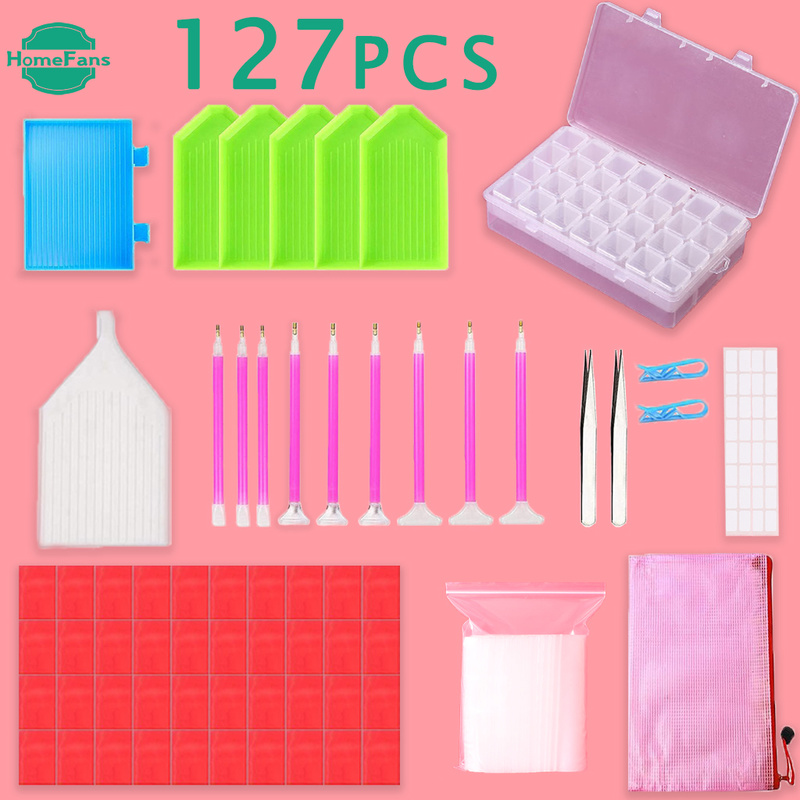 (พร้อมส่ง Hf) ชุดเครื่องมือคริสตัล 11 20 45 127 ชิ้น พร้อมแหนบ ปากกาแหนบ สําหรับผู้เริ่มต้น