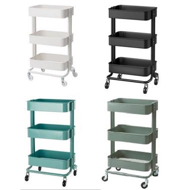 IKEA RASKOG TROLLEY รถเข็นอเนกประสงค์ 3 ชั้นพร้อมล้อลูกกลิ้ง