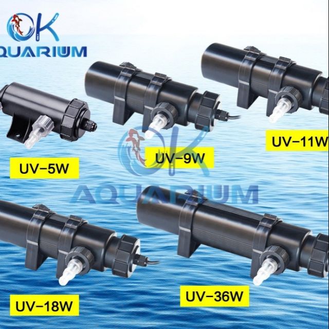 หลอด uv ตู้ปลา ฆ่าเชื้อโรค ATMAN​ UV lamp รุ่น UV-5W/ UV-9W/ UV-11W/ UV-18W/ UV-36W ลดการเกิดตะใคร่