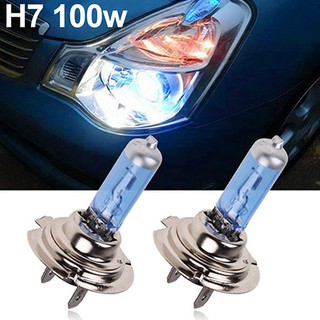 หลอดไฟฮาโลเจน หลอดไฟ LED H1 H4 H7 55 วัตต์ 12V สีขาว 5000K 2 ชิ้น