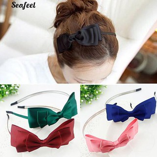 แฟชั่นผู้หญิงสาวใหญ่ Bowknot ผม Hoop Headband คลิปอุปกรณ์เสริม