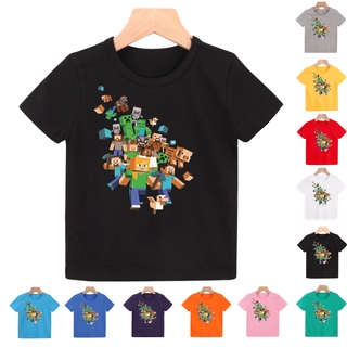 เสื้อผ้าเด็กผู้ชาย แฟชั่น ลาย Minecraft  สำหรับเด็ก 0-10 ปี