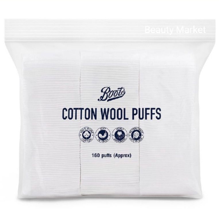 Boots บู๊ทส์ 160 แผ่น สำลีแผ่นบาง Save Toner.