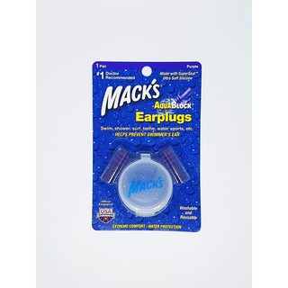 [NEWLOED ลด 100 ฿ ]   Macks Aqua Block Ear Plug  ปลั๊กอุดหู ที่อุดหู กันน้ำ