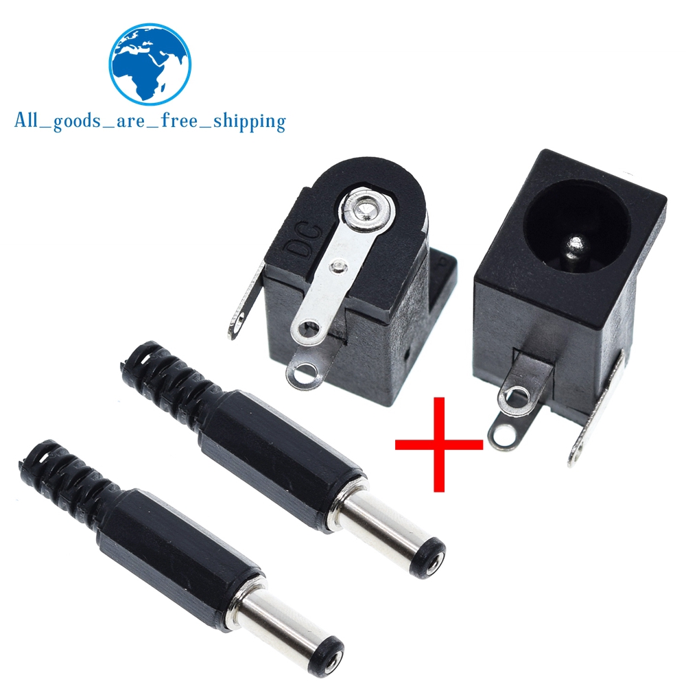 10 ชิ้น DC-005 สีดํา DC Power Jack Socket Connector DC005 5.5*2.1 มิลลิเมตร 2.1 ซ็อกเก็ตรอบเข็ม