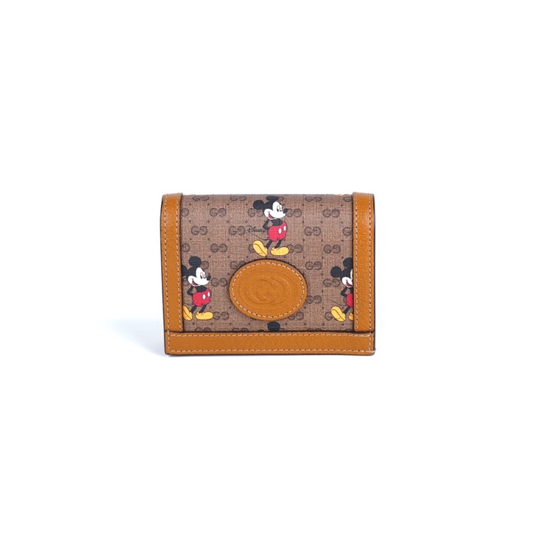 Gucci x Disney Card Case Wallet Mini GG Supreme Mickey Mouse