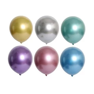 (1ใบ) ลูกโป่งสีโครเมียม 12 นิ้ว 5 นิ้ว เนื้อหนามาก 2.8 กรัม คุณภาพดี สีเยอะ สีโครม โครเมียม