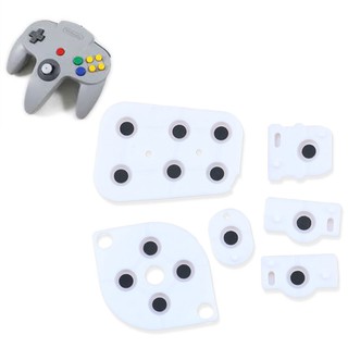 ชุดลูกยางจอยเกมส์ Nintendo N64 Silicone A B X Y D Pad Buttons Replacement Part Rubber