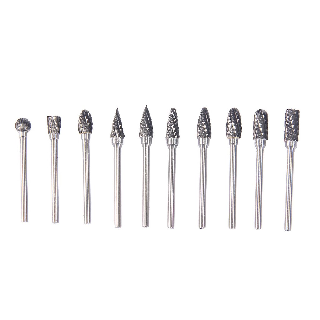 20Pcs 1//4/" 1//8/" Tungsten Steel Carbide Burr Rotary Drill Bits Tools Cutter Shank