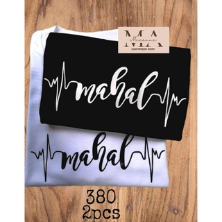 MAHAL-HEARTBEAT couple shirt  fabric cotton (2 shirt per order)