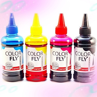 หมึกเติมปริ้นเตอร์ Color Fly สำหรับ Canon / Epson / Brother / HP ขวดเล็ก 100ml.