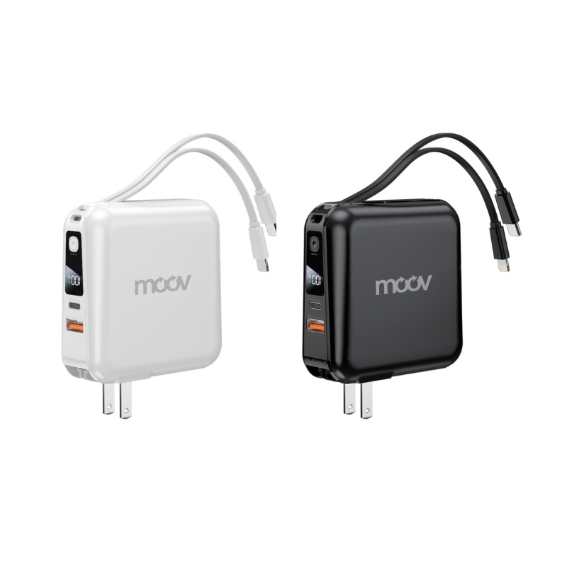 Moov PB01 (W1501) แบตสำรอง 15000mAh ชาร์จเร็ว Powerbank พาวเวอร์แบงค์ Fast Charge มีสายชาร์จ