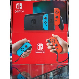 เครื่อง Nintendo Switch รุ่นใหม่ กล่องแดง สี ​​Neno (ประกันจากศูนย์ MaxSoft  1 ปี ) Nintendo Switch Console (V.2) - Neon