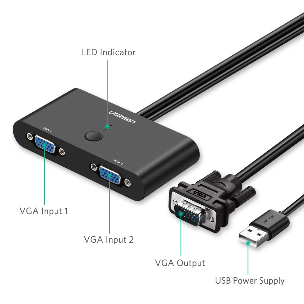 Vga 2 In 1 Out Svga Vga 1920x1440 อุปกรณ์เสริมคอมพิวเตอร์ - limywu.th ...