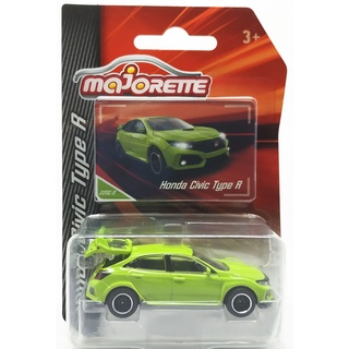 Majorette Honda Civic Type R - Light Green Color /Wheels D6CSBCL /scale 1/58 (3 inches) Package with Card