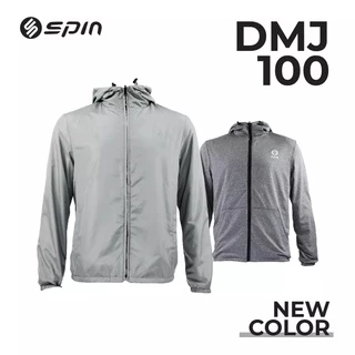 SPIN DMJ100 เสื้อแจ็คเก็ต มีฮู้ด ผ้าร่ม Jacket ใส่ได้ 2 ด้านในตัวเดียว ของแท้ 100%