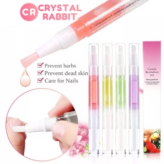 CRYSTAL RABBIT โภชนาการเล็บปากกา ขอบนิ้ว น้ำมัน โภชนาการ การดูแลรักษาเล็บต่อต้านการทำลาย น้ำยาบำรุง ต่อต้านผิวที่ตายแล้ว เข็ม โภชนาการ ปากกา