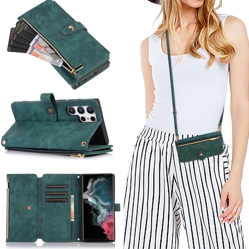 SAMSUNG สําหรับsamsung A55 A35 A25 A15 A54 A34 A14 A05S 70 50 30 M23 M13 Retro Frosted Crossbody Lan