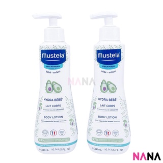 Mustela Hydra Bebe Body Lotion 300ml x2 โลชั่นบำรุงผิวสำหรับเด็ก เพิ่มความชุ่มชื้น 300 มิลลิลิตร x 2 ขวด (หมดอายุ:11 2025)