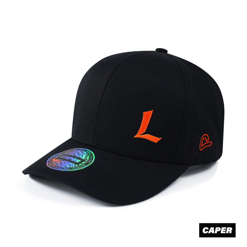 BallCap Caper สีดํา L โลโก้หลากสี