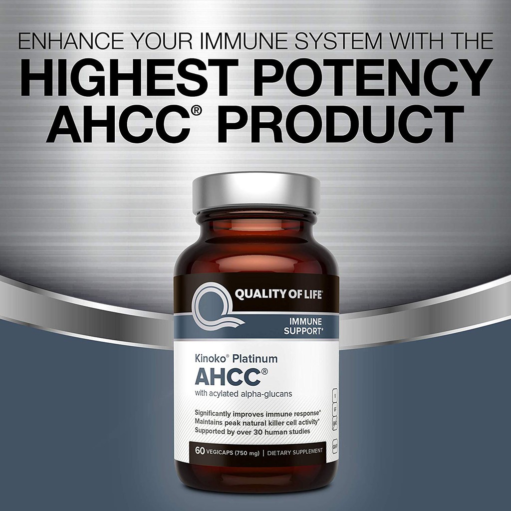 Premium Kinoko Platinum AHCC Supplement – 750mg of AHCC per 