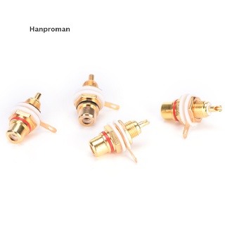 Hanproman&gt; ซ็อกเก็ตแจ็คเชื่อมต่อ ชุบทอง 24K RCA ตัวเมีย 10 ชิ้น