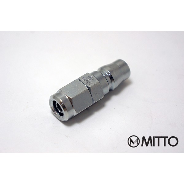 10PAH ข้อต่อสวมเร็ว คอปเปอร์ลม ตัวผู้ ขนาด สแตนดาร์ด รุ่น 10PAH น๊อตล็อกสาย PU 5x8 mm Plug High coup