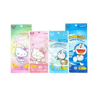 แผ่นเจลลดไข้เด็ก, เด็กเล็ก Doraemon, HelloKitty SOS Plus Cooling Gel Sheet แบบซอง