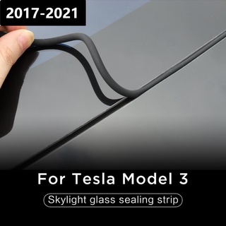 Tesla อุปกรณ์เสริม1set Car wind Noise Reduction Kit Quiet Seal Kit For Tesla Model 3 20172021 Skylight glass sealing str