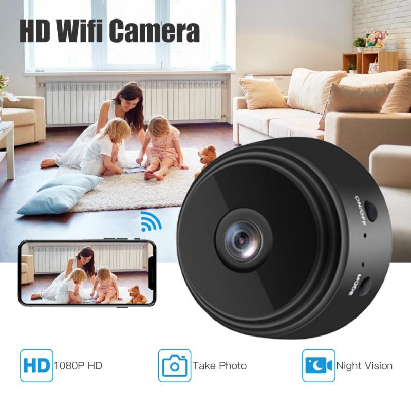 【พร้อมส่ง】กล้องเว็บแคมไร้สาย 1080p HD Wifi Mini IP มองเห็นกลางคืน สําหรับรักษาความปลอดภัยในบ้าน