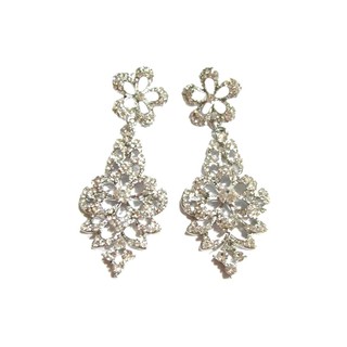 TANITTgems ต่างหู Chandelier ประดับเพชรคริสตัลออสเตรียลายดอกไม้