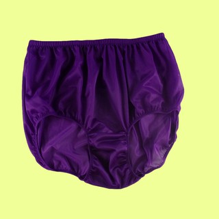 High Waist Briefs Panties Silky Soft Nylon Panty Men Underwear Women Knickers Fashion Lingerie Deep Purple