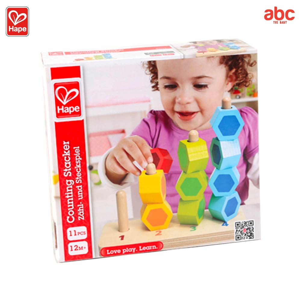 Hape - Counting Stacker ตัวต่อฝึกนับหกเหลี่ยม 12M+ รูปที่ 5