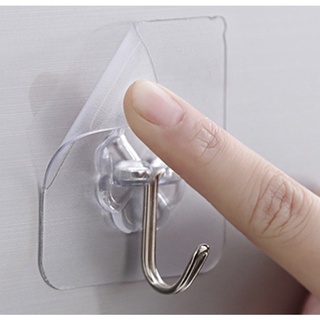 Hanger Wall Gantungan Hook Magic Tempel Dinding Kunci Tas Alat Dapur Bening Serba Guna