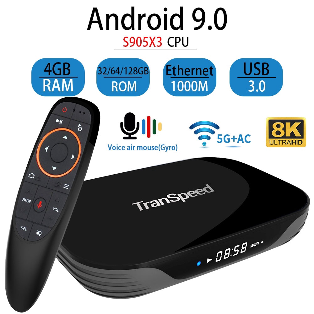 X3 Air Android 9.0 Tv Box 8k 4k Ultra Xdr Youtube Netflix 1000m Wifi 